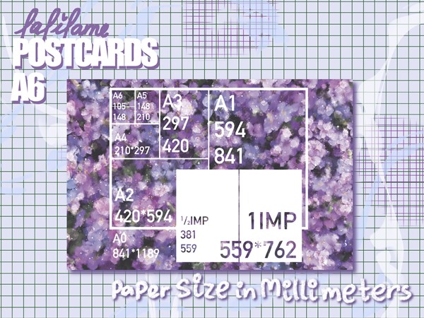 Postcard PAPER SIZE In Millimeters FAFIFAME Homu
