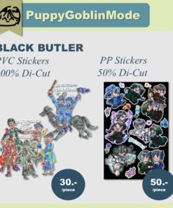 Black Butler//PVC 100% Di-cut+PP 50% Di-cut stickers
