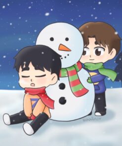 BoZhan Glitter Postcard