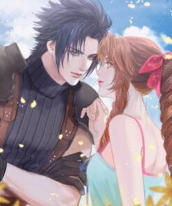 FFVII - Zack x Aerith _ Postcard Glitter