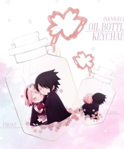 SasuSaku in bottle with oil keychain