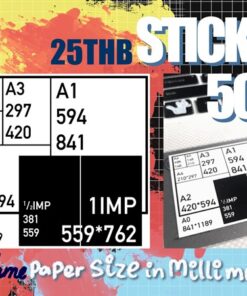 STICKER PAPER SIZE in Millimeter | FAFIFAME