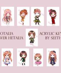 Chibi clear crylic keychain [Axis Power Hetalia (Nyotalia)] by SeeThai133