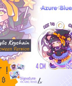 Azure Bluebell Halloween set - Keychain