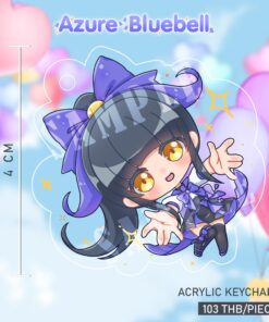 Azure Bluebell Birthday Keychain