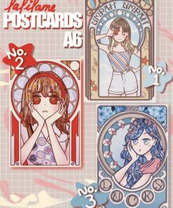 POSTCARD Art Nouveau Girl