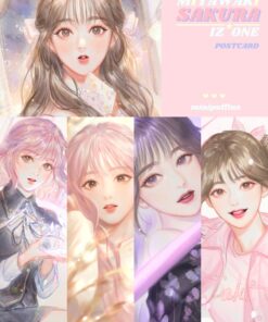 Sakura Postcard set 3  | Minipuffins