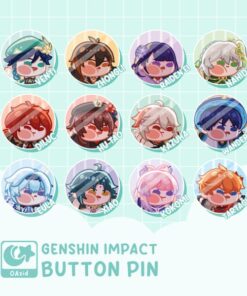 Genshin Impact : Chibi Button Pin