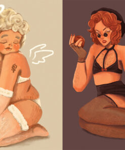Sexy Aziraphale Art Print / Sexy Crowley Art Print