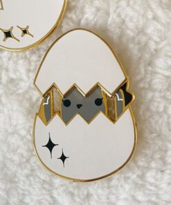 Enamel Pin Slide เข็มกลัดนกน้อยในเปลือกไข่ (สไลด์เปิดได้)