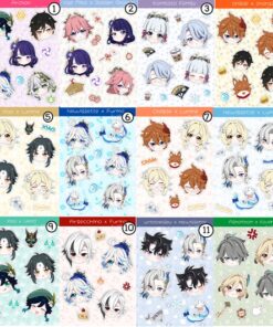 Genshin Impact Sticker A6 หลายคู่ชิป !