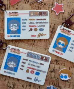 Salarymen engraved name card acrylic keychain