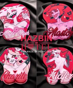 Hazbin hotel 3D mouse pad with wrist rest