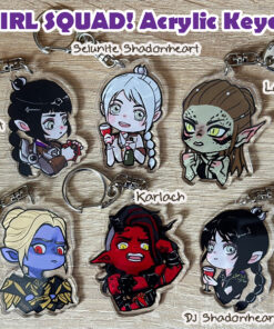 Acrylic Keychain 5*5 cm Baldur’s Gate 3 Girl Squad!