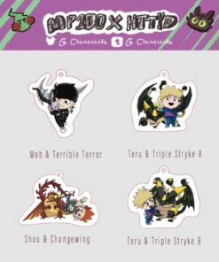 Mob psycho 100 X How to train your dragon Chibi Acrylic Keychains