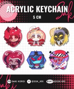 Hazbin Hotel | Acrylic Keychain | Alastor, Lucifer, Adam, Vox, Valentino, Velvette