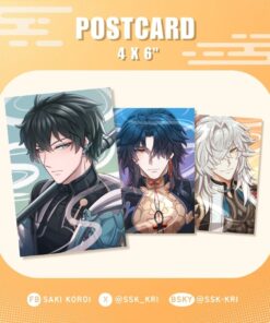Honkai Star Rail | Postcard | Blade, Danheng, Jingyuan