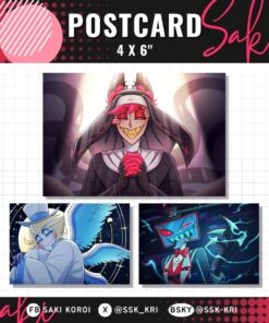 Hazbin Hotel | Postcard | Alastor, Lucifer, Vox