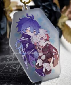 Genshin Impact: Flins and Illuga Keychain