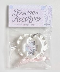 【PRE-ORDER】Heart frame keyring (White) (shipment within July)