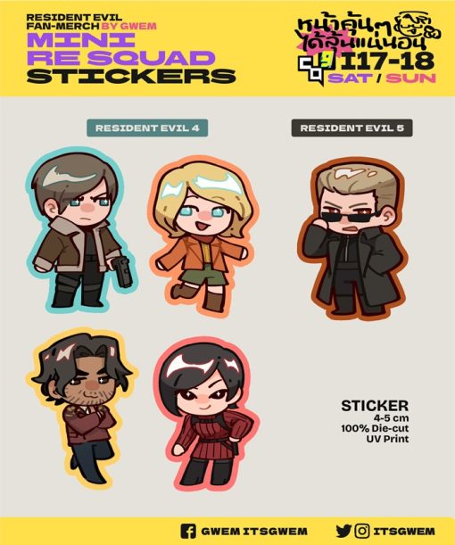 【PRE-ORDER】[RE] Mini RE Squad Stickers Fan-Merch by Gwem (shipment ...