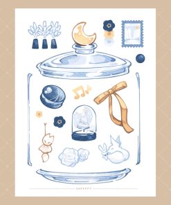Happi Night โหลความสุขสีน้ำเงิน [Sticker]