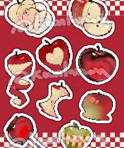 【PRE-ORDER】 Sticker A6 Pixel apple (shipment within July)
