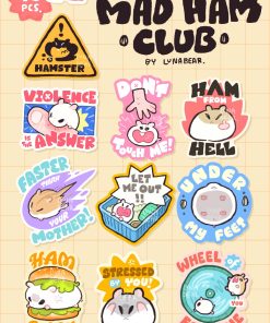 Sticker Set- MAD HAM CLUB (10pcs.)