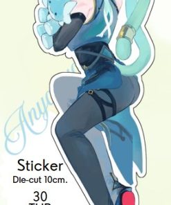 【PRE-ORDER】 Sticker die-cut 10cm. [Anaxa Mint cat] (shipment within December)