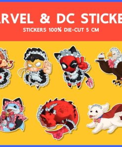 Marvel & DC Stickers 5 cm