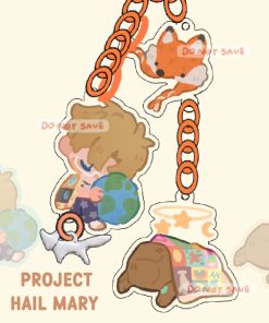 【PRE-ORDER】 Tiny Keychain (3cm.) And sticker: Project Hail Mary (shipment within November)
